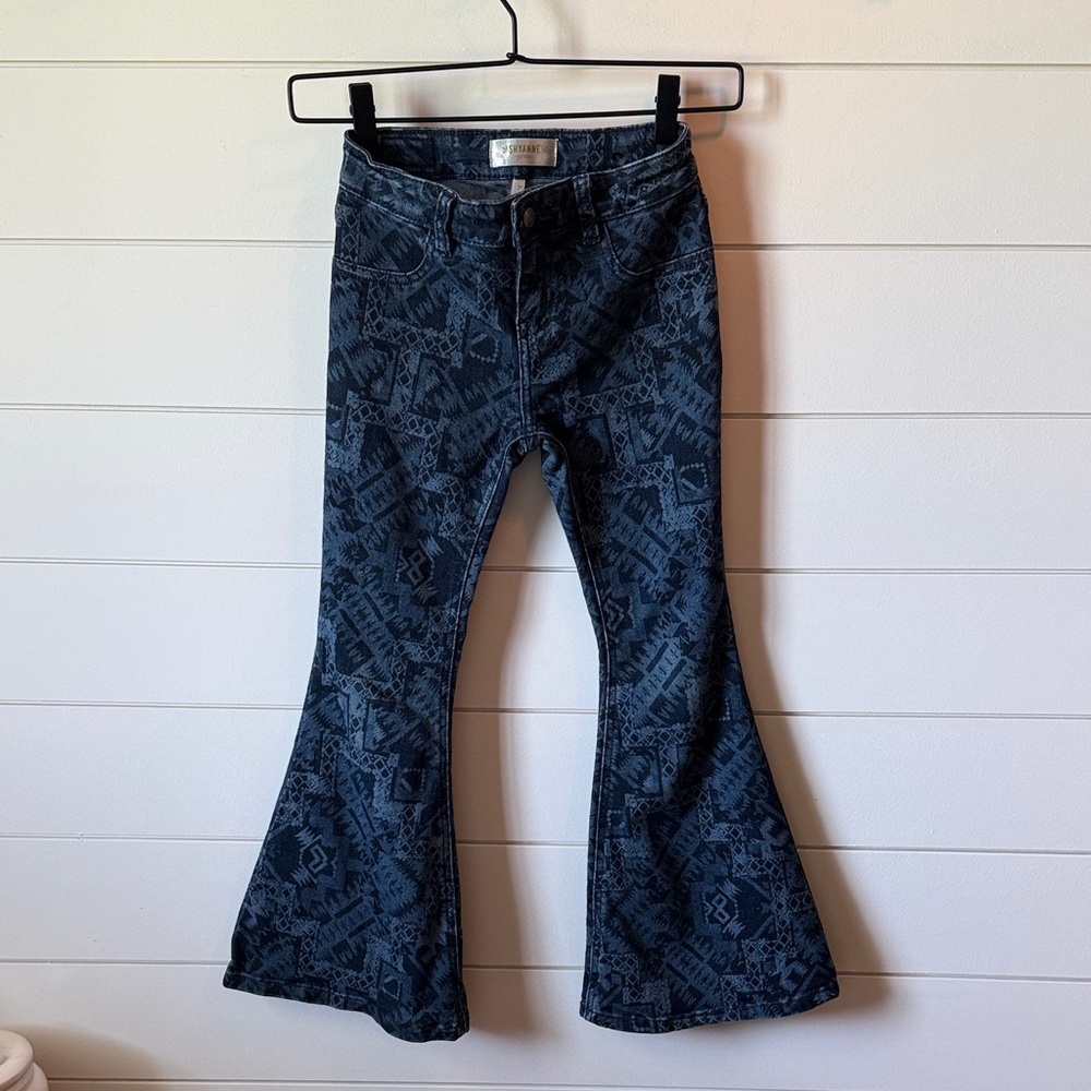 Shyanne Dark Blue Patterned Jeans